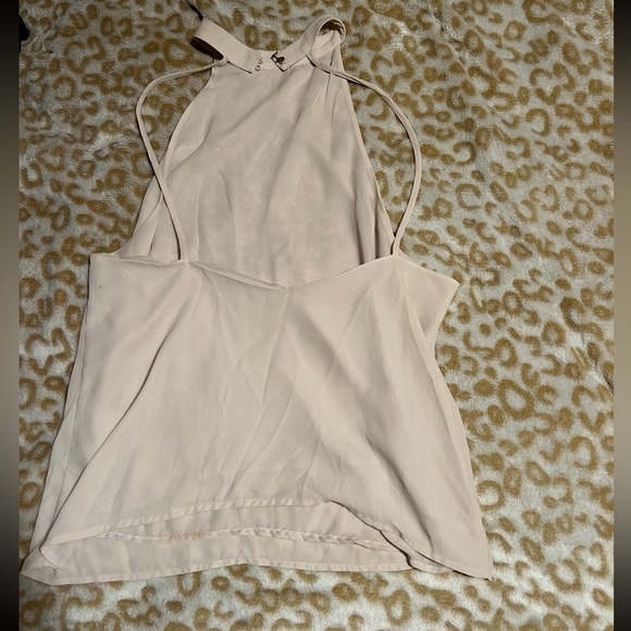 Cream/Blush Open Back Tank Blouse - Picture 1 of 1